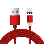 Câble de données magnétique tressé bicolore en nylon avec connecteur métallique magnétique USB vers 8 broches, longueur du câble : 1 m, 8 broches