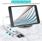 ZS-S1852 Adaptateur de lecteur de carte OTG 6 en 1, 3 ports USB-A vers Lightning (8 broches), avec lecteurs de cartes SD et TF et interface de charge Lightning (8 broches), compatible avec tous les systèmes iOS