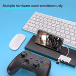 ZS-S1852 Adaptateur de lecteur de carte OTG 6 en 1, 3 ports USB-A vers Lightning (8 broches), avec lecteurs de cartes SD et TF et interface de charge Lightning (8 broches), compatible avec tous les systèmes iOS