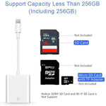 ZS-KL21810 Adaptateur de lecteur de carte appareil photo SD 8 broches, compatible avec tous les systèmes iOS, fente pour carte SD