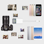 ZS-KL21810 Adaptateur de lecteur de carte appareil photo SD 8 broches, compatible avec tous les systèmes iOS, fente pour carte SD