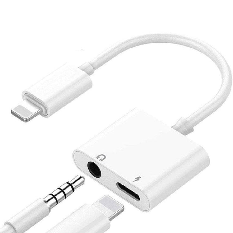 ZS-KL21804 adaptateur 2 en 1 8 broches vers audio 3,5 mm + interface de charge 8 broches, adaptateur pour écouteurs, compatible avec tous les systèmes IOS, 8 broches + 3,5 mm