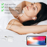 ZS-KL21804 adaptateur 2 en 1 8 broches vers audio 3,5 mm + interface de charge 8 broches, adaptateur pour écouteurs, compatible avec tous les systèmes IOS, 8 broches + 3,5 mm