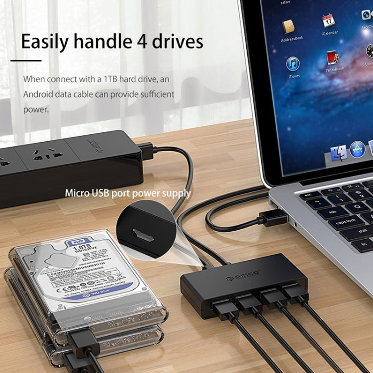 Hub USB3.0 ORICO G11-H4-U3-100-BK 4 ports