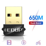 Adaptateur USB WIFI EDUP EP-AC1651 650Mbps double bande 5G/2.4GHz Carte réseau sans fil externe Wifi Dongle pour ordinateur portable Windows MacOS
