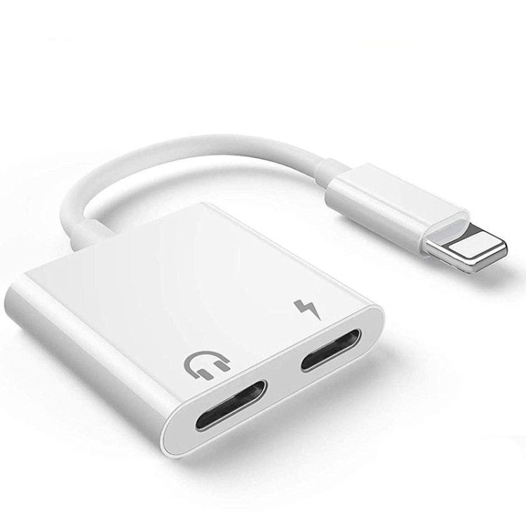 Adaptateur écouteur ZS-S1802 2 en 1 mâle 8 broches vers charge 8 broches + audio 8 broches femelle, support appels & contrôle filaire, compatible avec tous les systèmes iOS