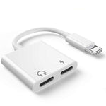 Adaptateur écouteur ZS-S1802 2 en 1 mâle 8 broches vers charge 8 broches + audio 8 broches femelle, support appels & contrôle filaire, compatible avec tous les systèmes iOS