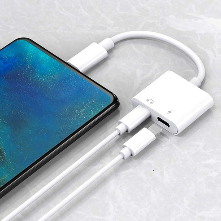 Adaptateur écouteur ZS-S1802 2 en 1 mâle 8 broches vers charge 8 broches + audio 8 broches femelle, support appels & contrôle filaire, compatible avec tous les systèmes iOS