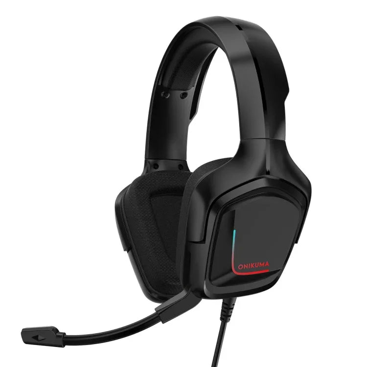 Casque gaming ONIKUMA K20 PS4 Casque stéréo avec microphone/lumière LED pour Xbox One/ordinateur portable/tablette