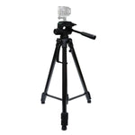 Trépied L-3600 Live avec nacelle à amortissement tridimensionnel, plateau de dégagement rapide détachable, réglage de la hauteur de 62 à 170 cm pour appareil photo reflex numérique et projecteur de lumière en direct (noir), L-3600