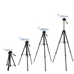 Trépied L-3600 Live avec nacelle à amortissement tridimensionnel, plateau de dégagement rapide détachable, réglage de la hauteur de 62 à 170 cm pour appareil photo reflex numérique et projecteur de lumière en direct (noir), L-3600