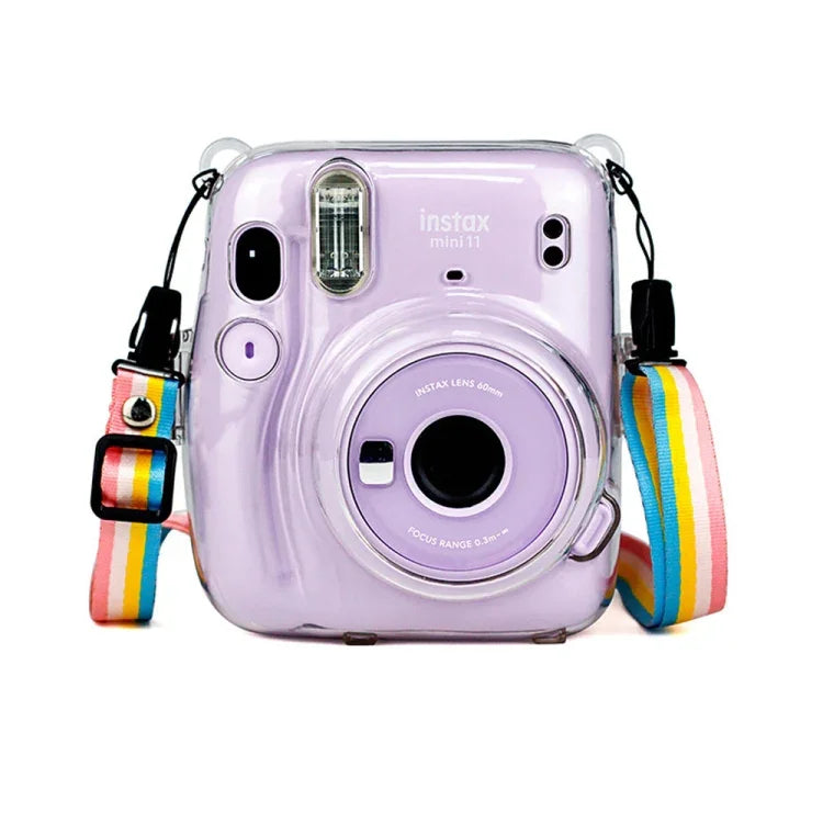 Étui de transport Richwell, coque rigide transparente avec bandoulière pour Fujifilm Instax Mini 11