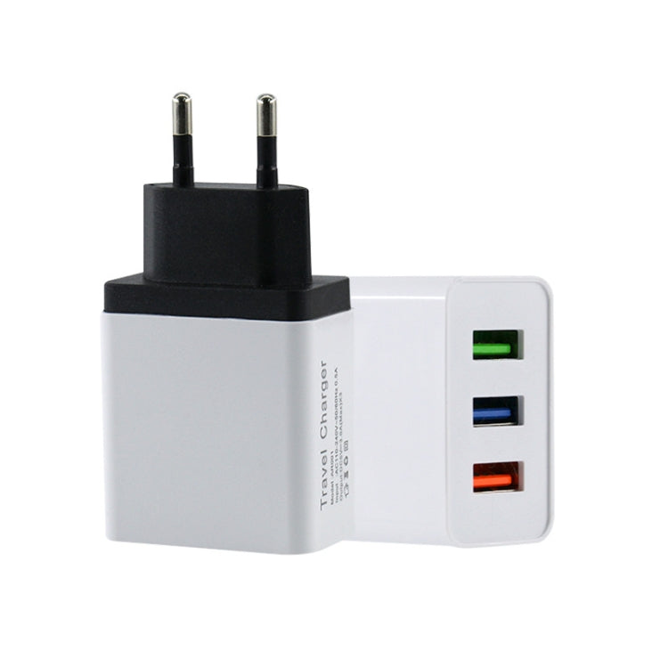 Chargeur de voyage 2A 3USB pour téléphone portable, prise EU