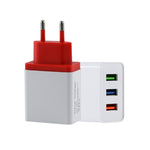 Chargeur de voyage 2A 3USB pour téléphone portable, prise EU