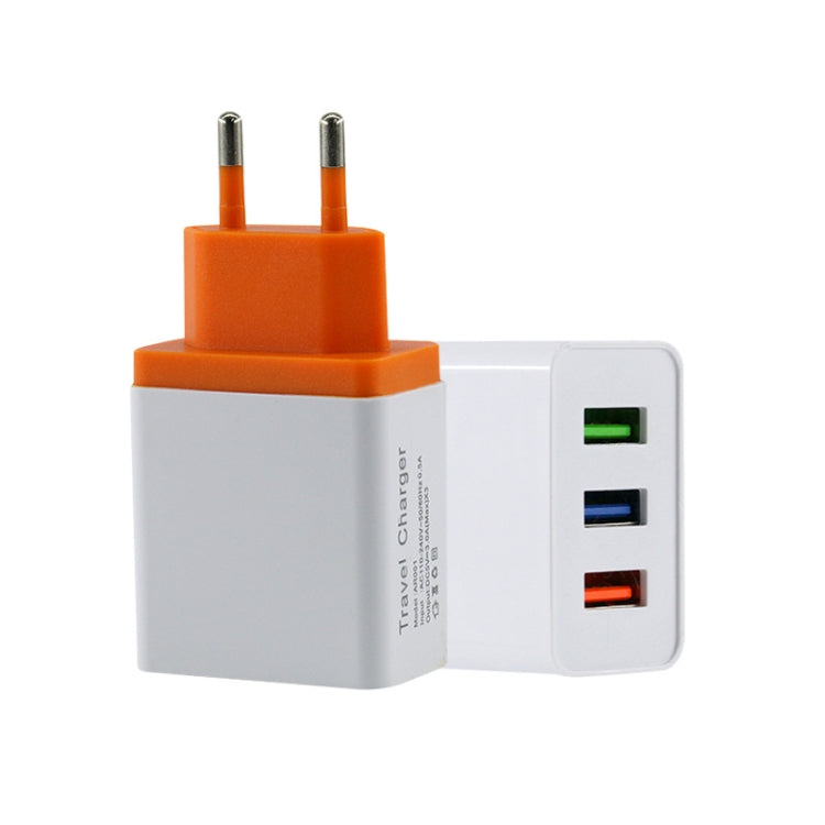 Chargeur de voyage 2A 3USB pour téléphone portable, prise EU