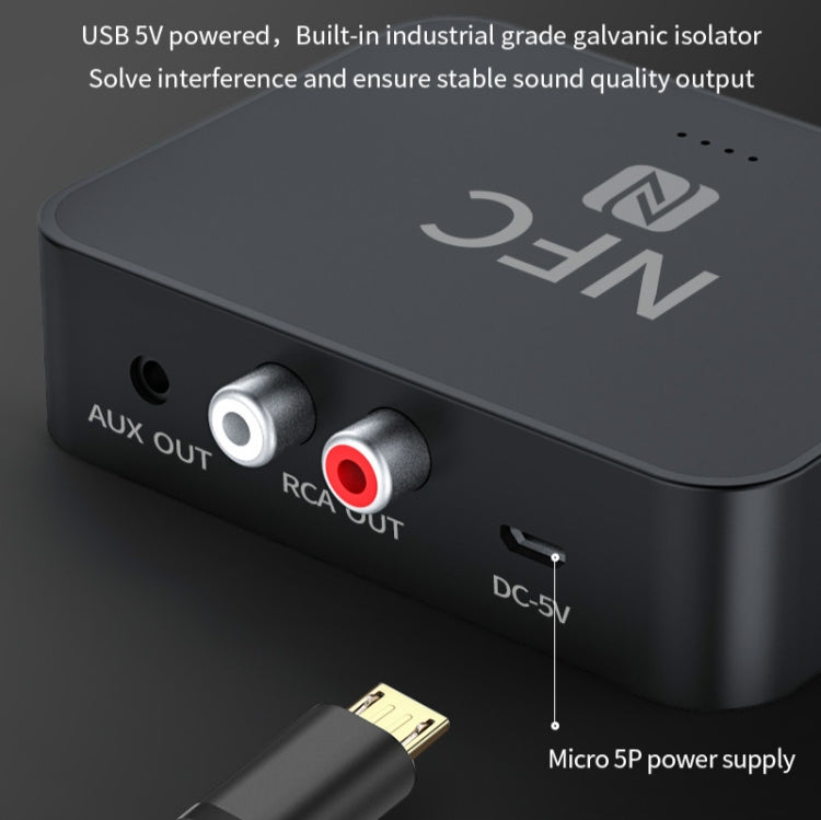 Récepteur de musique de bureau Bluetooth R6 NFC 5.0, prise en charge carte TF