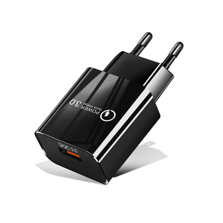 Mini chargeur rapide universel 18W pour téléphone portable et tablette QC3.0 USB, prise UE, prise UE