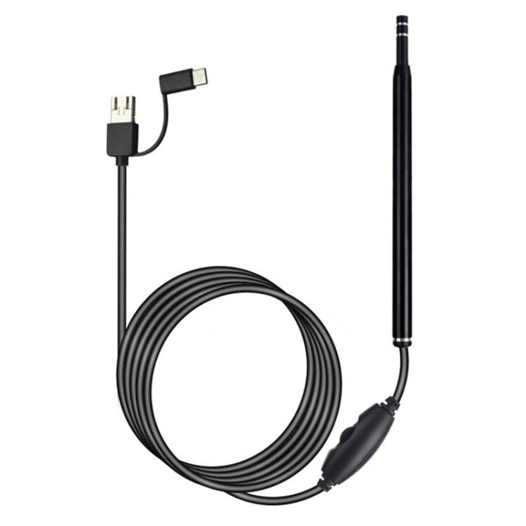 Endoscope numérique d'inspection USB HD 3 en 1 type otoscope oreille cire d'oreille