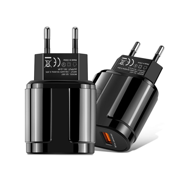 Chargeur de voyage universel portable double USB pour téléphone portable et tablette, prise UE
