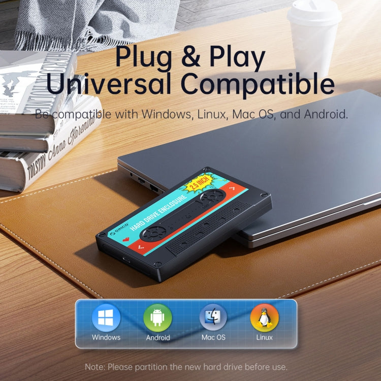 Boîtier de disque dur USB 3.0 SATA 2,5 pouces ORICO 2580U3, boîtier classique pour disque dur mobile, 2580U3