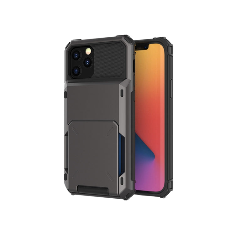 For iPhone 12 Pro / 12 Max Scratch-Resistant Shockproof Heavy Duty Rugged Armor Protective Case with Card Solt, For iPhone 12 / 12 Pro