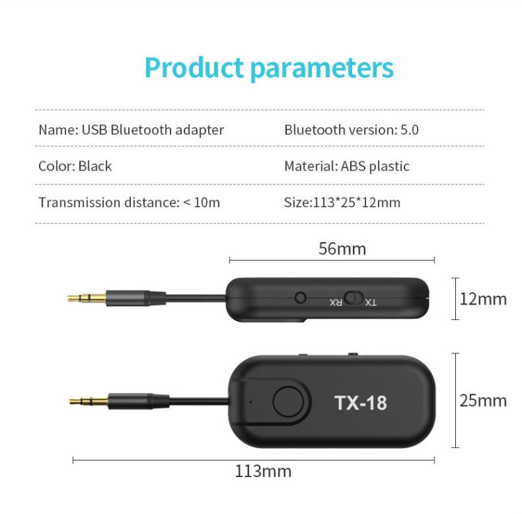 Récepteur et émetteur audio sans fil Bluetooth 5.0 CSR8670 deux-en-un AptX AptxLL support un pour deux, TX18
