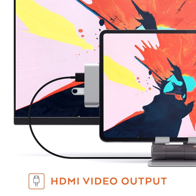Adaptateur multifonction 4 en 1 Type-C / USB-C vers HDMI + AUX + USB + PD Type-C / USB-C HUB Dock HD