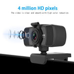 Webcam Richwell PC-06 Mini 360 degrés rotative 4.0 MP HD autofocus pour PC avec microphone à réduction de bruit