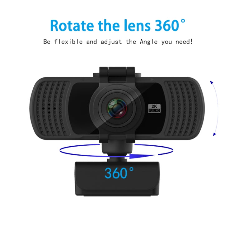 Webcam Richwell PC-06 Mini 360 degrés rotative 4.0 MP HD autofocus pour PC avec microphone à réduction de bruit