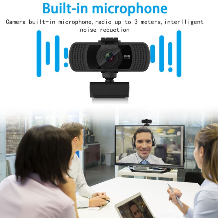 Webcam Richwell PC-06 Mini 360 degrés rotative 4.0 MP HD autofocus pour PC avec microphone à réduction de bruit