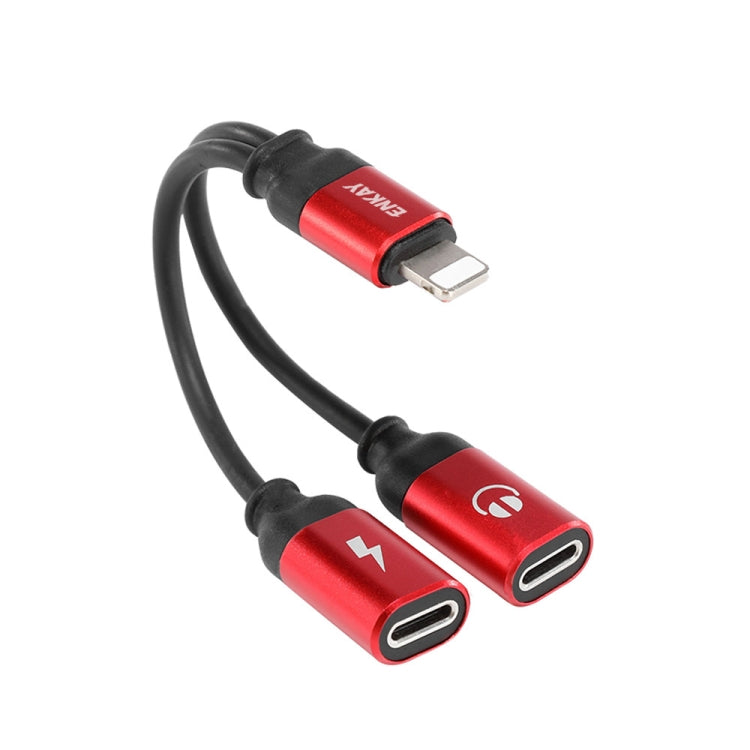 ENKAY ENK-AT104 Adaptateur de conversion en alliage d'aluminium 8 broches vers double 8 broches pour charger et écouter de la musique