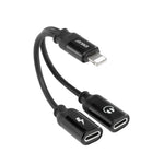 ENKAY ENK-AT104 Adaptateur de conversion en alliage d'aluminium 8 broches vers double 8 broches pour charger et écouter de la musique