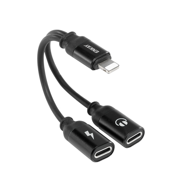 ENKAY ENK-AT104 Adaptateur de conversion en alliage d'aluminium 8 broches vers double 8 broches pour charger et écouter de la musique