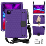 Honeycomb Design EVA + PC Material Four Corner Anti Falling Flat Protective Shell with Strap, For iPad Air 2022 / 2020 10.9