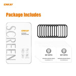 10 PCS ENKAY Hat-Prince 0.2mm Dureté de Surface 9H 3D Anti-Explosion Film de Protection d'Écran en Verre Trempé avec Bord en Alliage d'Aluminium, Pour Apple Watch 6/5/4/SE 40mm, Pour Apple Watch 6/5/4/SE 44mm