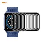 10 PCS ENKAY Hat-Prince 0.2mm Dureté de Surface 9H 3D Anti-Explosion Film de Protection d'Écran en Verre Trempé avec Bord en Alliage d'Aluminium, Pour Apple Watch 6/5/4/SE 40mm, Pour Apple Watch 6/5/4/SE 44mm
