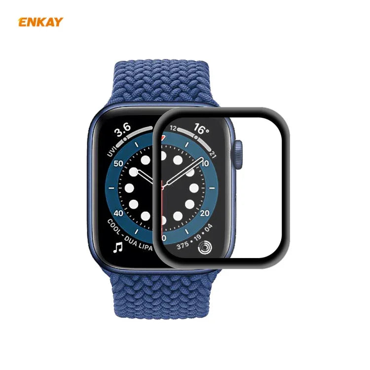 Pour Apple Watch Series 6/5/4/SE 44mm ENKAY Hat-Prince Film de protection d'écran incurvé en PET 3D plein écran par thermocourbure HD, Pour Apple Watch Series 6/5/4/SE 44mm