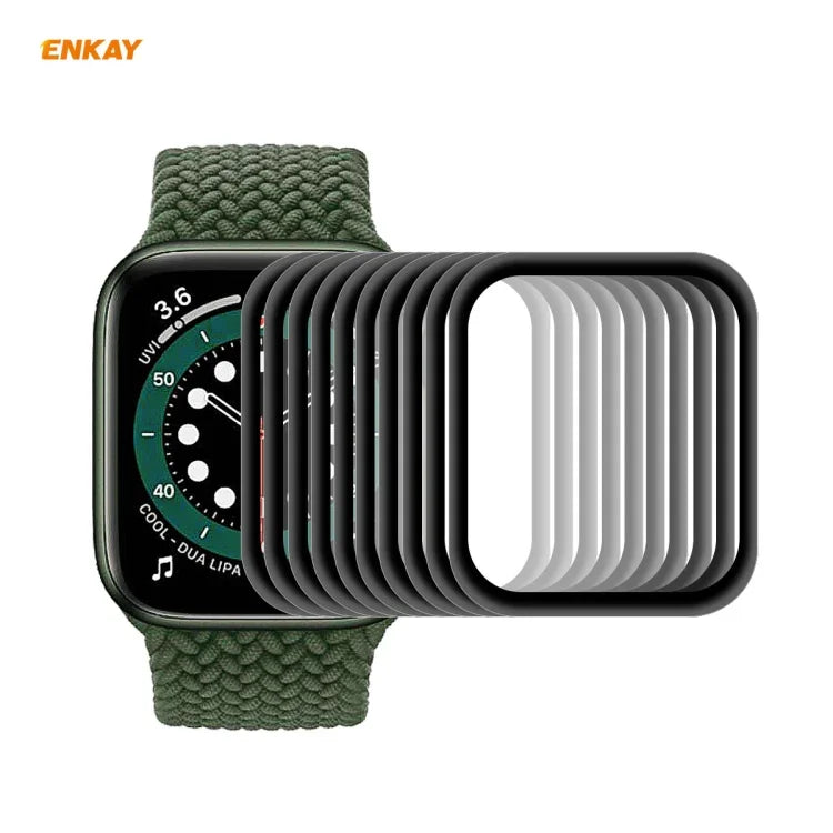 10 PCS Pour Apple Watch Series 6/5/4/SE 40mm ENKAY Hat-Prince 3D Film de protection d'écran incurvé PET plein écran par thermoformage HD, Pour Apple Watch Series 6/5/4/SE 40mm