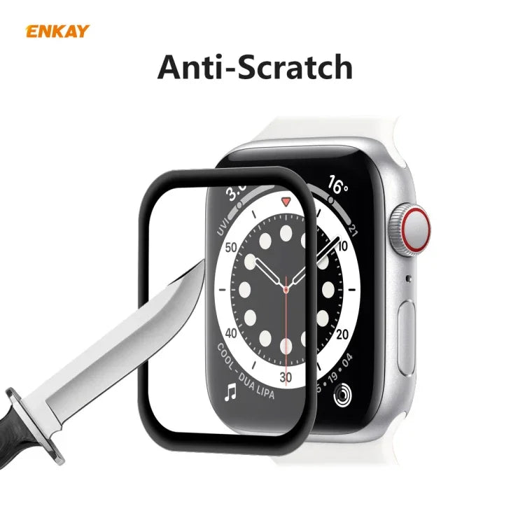 10 PCS For Apple Watch Series 6/5/4/SE 40mm ENKAY Hat-Prince 3D Full Screen PET Curved Hot Bending HD Screen Protector Film, For Apple Watch Series 6/5/4/SE 40mm