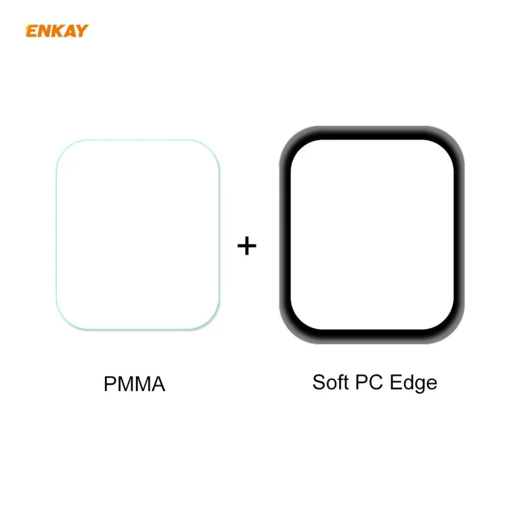 5 PCS ENKAY Hat-Prince Film de protection d'écran 3D plein écran Soft PC Edge + PMMA HD, pour Apple Watch 6/5/4/SE 44mm, pour Apple Watch 6/5/4/SE 40mm