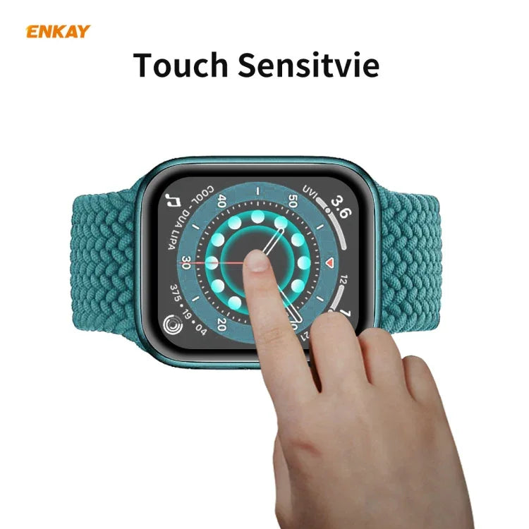 5 PCS ENKAY Hat-Prince Film de protection d'écran 3D plein écran Soft PC Edge + PMMA HD, pour Apple Watch 6/5/4/SE 44mm, pour Apple Watch 6/5/4/SE 40mm