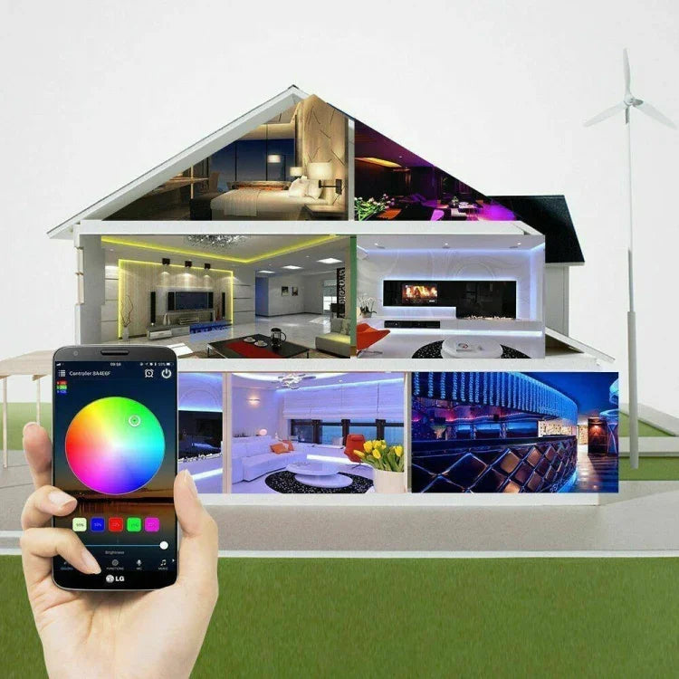 Bande LED 5050 RGB 5M kit d'alimentation WIFI maison intelligente (non étanche)