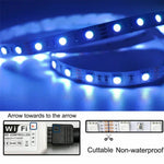 Bande LED 5050 RGB 5M kit d'alimentation WIFI maison intelligente (non étanche)