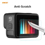 Film de protection en verre trempé 3 en 1 ENKAY Hat-Prince 0,2 mm 9H 2,15D pour objectif et écran GoPro HERO9