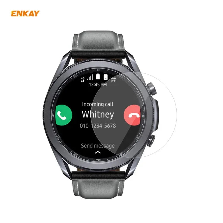 Lot de 2 Films de Protection d'Écran ENKAY Hat-Prince HD Transparent en PET, pour Samsung Galaxy Watch3 45mm, pour Samsung Galaxy Watch3 41mm