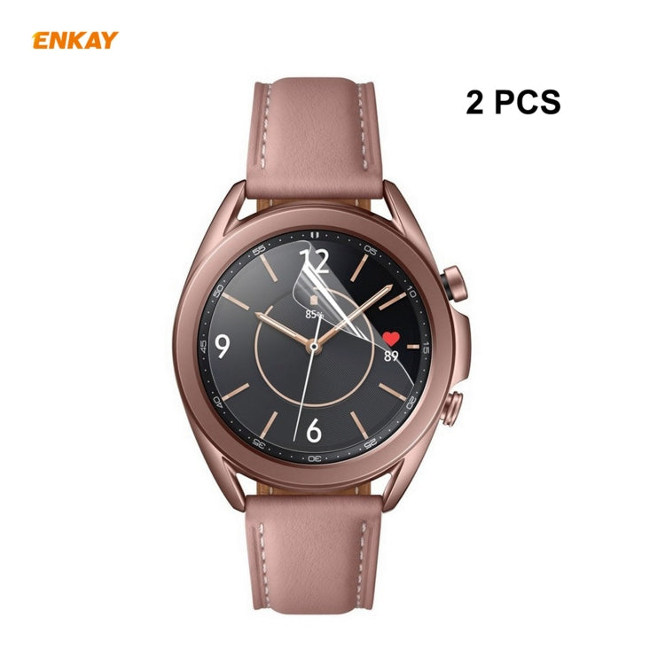 Lot de 2 Films de Protection d'Écran ENKAY Hat-Prince HD Transparent en PET, pour Samsung Galaxy Watch3 45mm, pour Samsung Galaxy Watch3 41mm