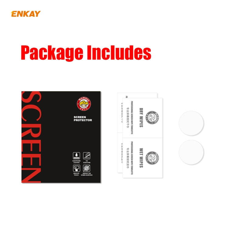Lot de 2 Films de Protection d'Écran ENKAY Hat-Prince HD Transparent en PET, pour Samsung Galaxy Watch3 45mm, pour Samsung Galaxy Watch3 41mm
