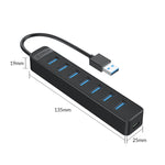 Hub USB 3.0 ORICO TWU3-7A-BK 7 ports, TWU3-7A