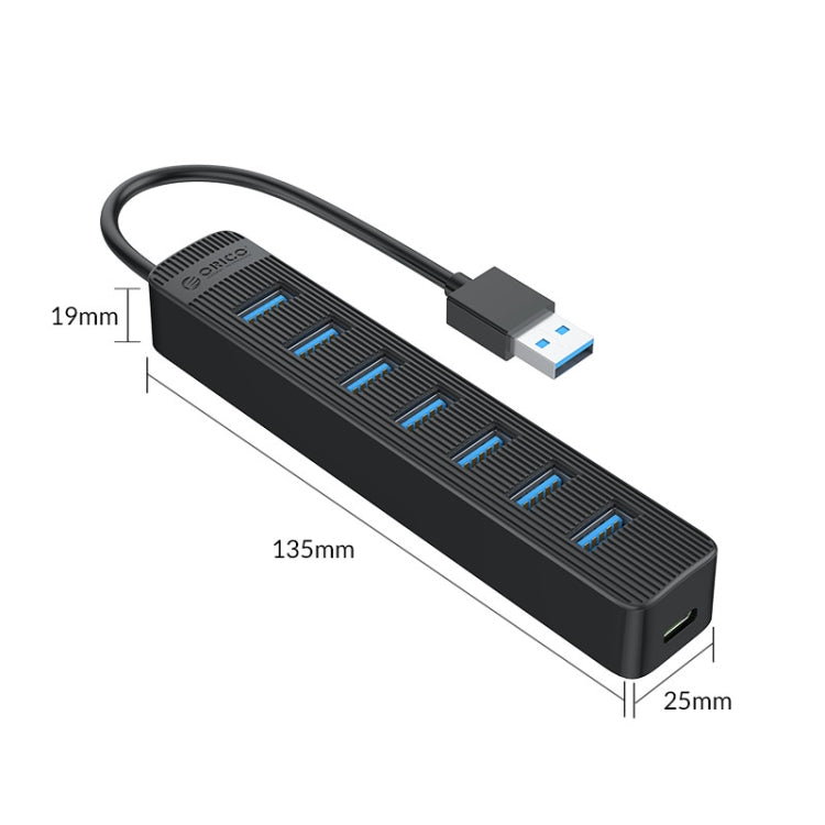 Hub USB 3.0 ORICO TWU3-7A-BK 7 ports, TWU3-7A