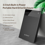 Boîtier de disque dur portable ORICO 3599U3 2.5 / 3.5 pouces, prise EU, prise EU